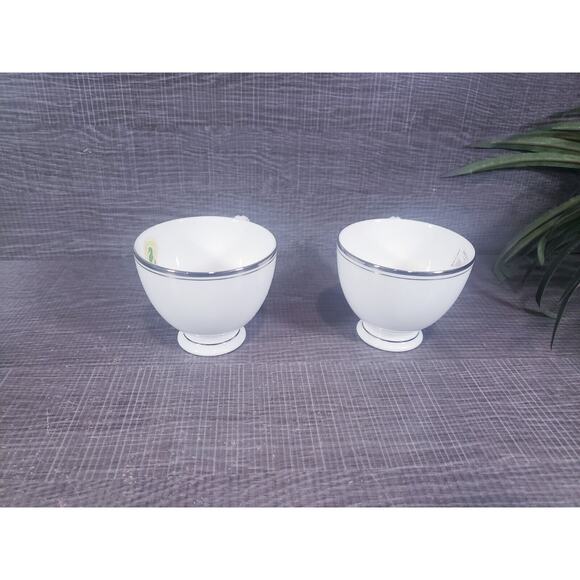 Set Of 2 Waterford China Kilbarry Platinum Tea Cup 3” NWT - Picture 4 of 7